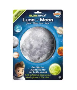 Phosphorescent sticker 3D Planet - Moon, Buki