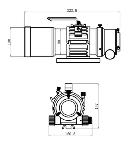 Телескоп, апохроматический рефрактор Pro APO AP 76/418 Triplet ED OTA + Test Report, Omego