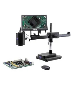 Microscope, IS-02, zoom opt. 1x-14x, camera 2MP, 11.5inch screen, Optika