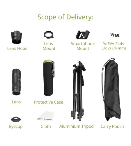 Телеобъектив BRESSER для смартфонов, зрительная труба Spotty