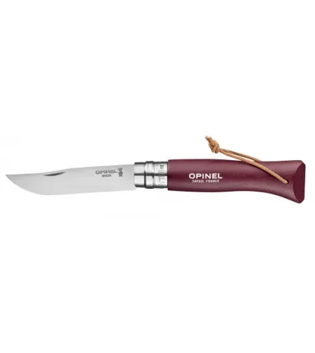 Nuga, Opinel Trekking Nr 8 Stainless Steel, Burgundia