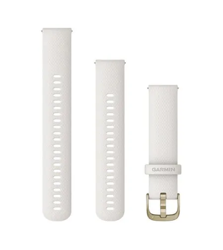 Acc, Venu 2 Plus, 20mm Band, White + Cream Gold