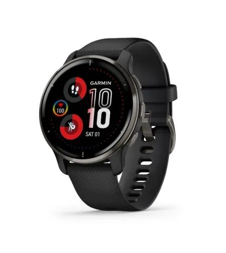 Venu 2 Plus, GPS, Black + Slate, WW/EMEA/ANZ