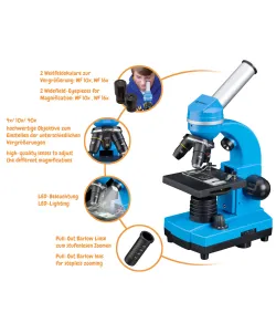 Microscope Bresser Junior Biolux SEL 40–1600x, blue