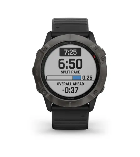 fenix 6X,Sapphire,Carbon Gray DLC w/Black Bnd,GPS Watch,EMEA