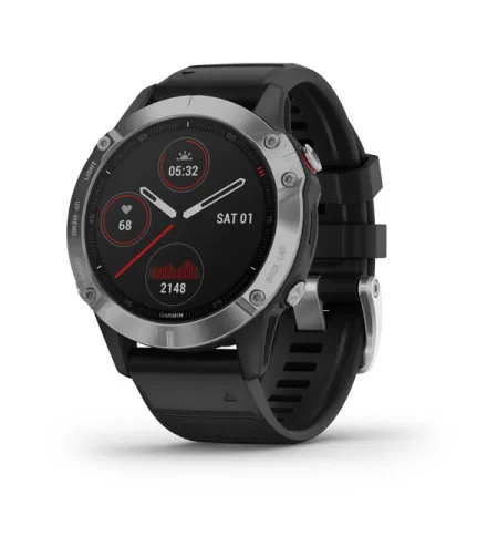 fenix 6,Silver w/Black Band,GPS Watch,WW