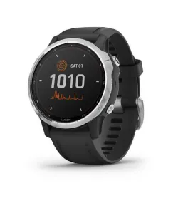 fenix 6S Solar, Silver w/Black Band,GPS Watch,WW