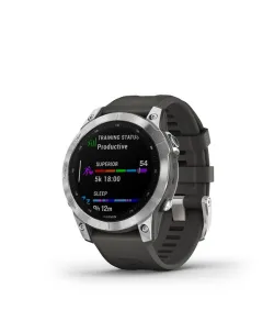 fenix 7, Silver w/Graphite Band, EMEA/AUS/AFR/S.AM
