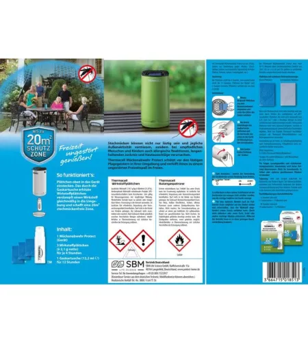 Thermacell Mosquito repellent lantern (1 gas cartridge + 3 plates)