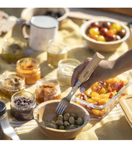 Picnic set - fork and spoon for knife Nr. 8, Opinel