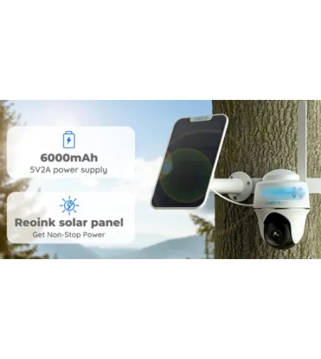 4G Rotatable CCTV camera with batteries and solar panel Reolink, 4 MPix