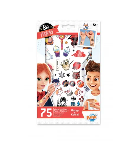 75 wash-off tattoos - Manga Kawaï, Buki
