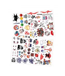 75 wash-off tattoos - Manga Kawaï, Buki