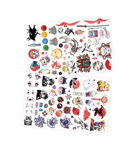 75 wash-off tattoos - Manga Kawaï, Buki