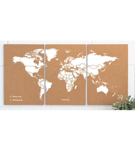 Miss Wood Korkkaart M - valge