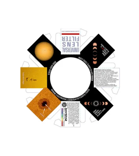 DayStar päikesefiltrid valge valgusega universaalläätsega (50–69 mm)