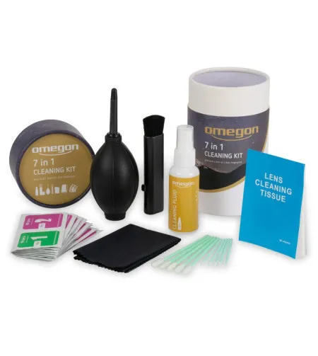 Optika puhastuskomplekt 7 ühes, Omegon
