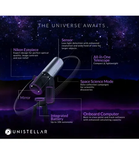 Unistellar nutikas teleskoop N 114/450 eVscope 2 + seljakott