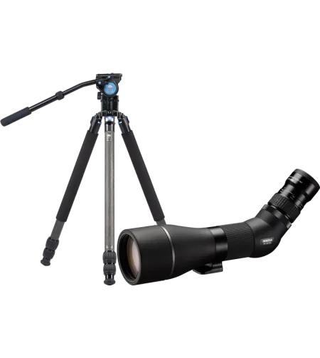 Pentax Spottingscope PF-85EDA KIT + SMC zoom eyepiece 8-24mm with Sirui R-3213X+VH-10X tri