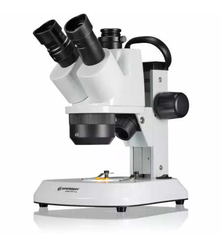 BRESSER Analyth STR Trino 10x - 40x Trinoculary Stereo Microscope with Incident and Transm