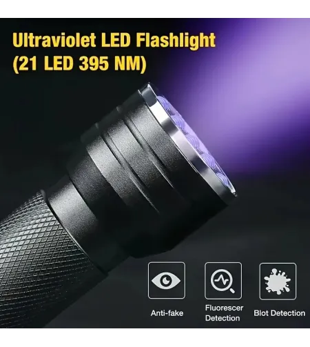 21 LED UV Flashlights
