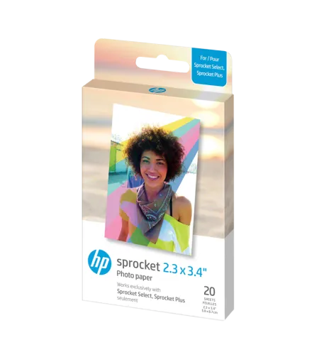 HP Zink Paper Sprocket Select 20 Pack 2,3x3,4''