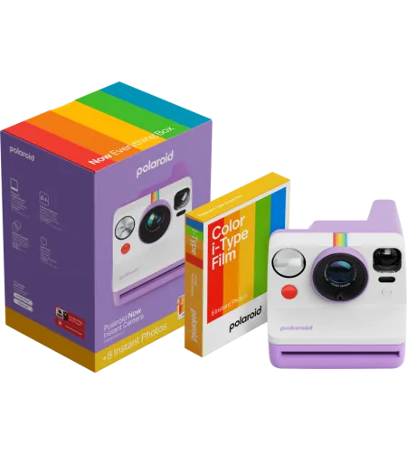 Polaroid Now Gen 3 Purple bundle with Color Film (8 photos)