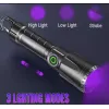 UV ultraviolett LED taskulamp 395 nM koos zoomiga