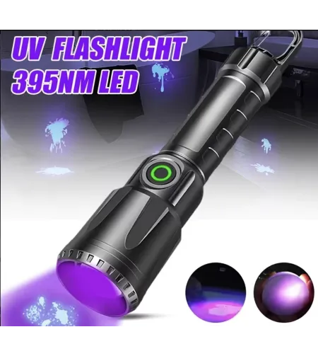 UV ultraviolett LED taskulamp 395 nM koos zoomiga